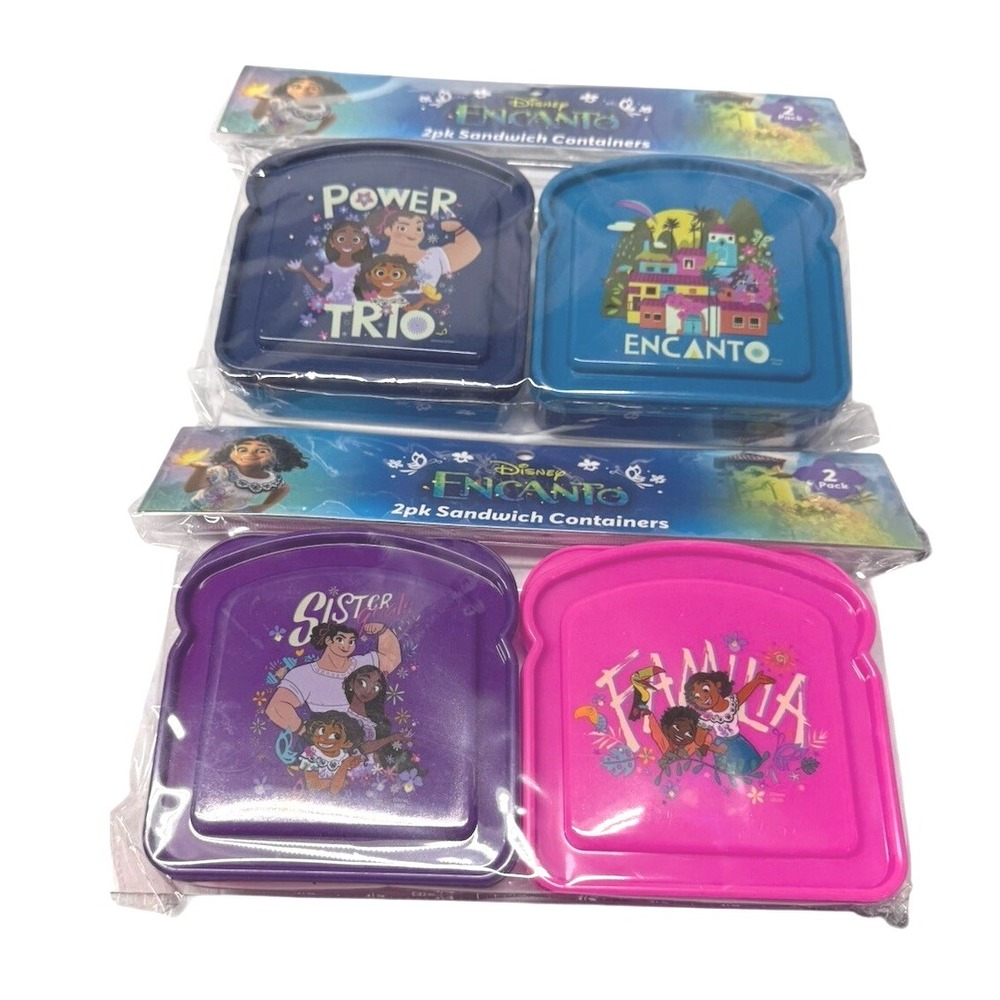 Disney Encanto Sandwich‎ Containers 2 Pack Power Trio Sister Familia